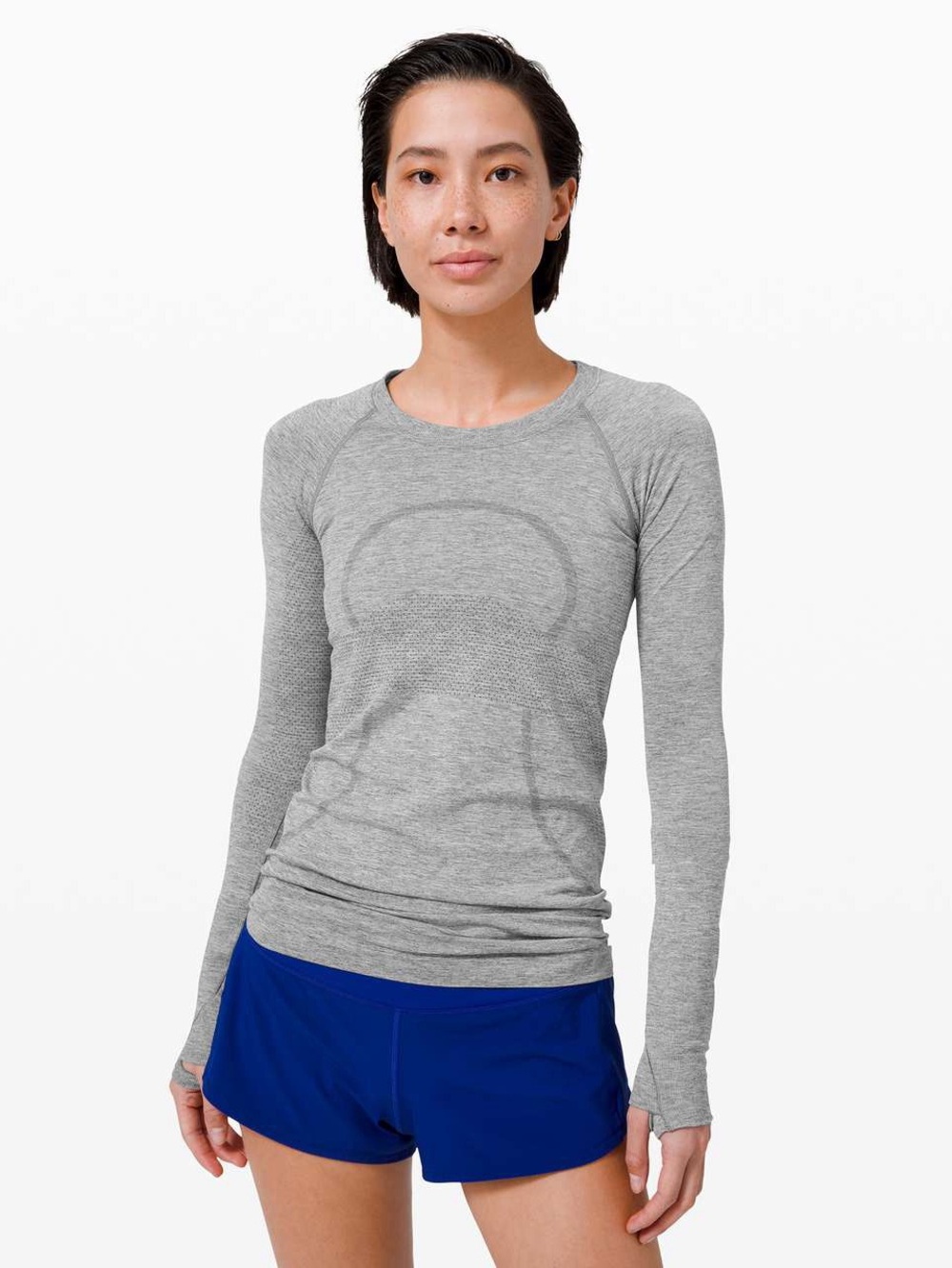 Lululemon Swiftly Tech Long Sleeve 2.0 in Slate / White Size 10